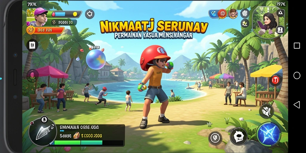 Tampilan gameplay yang ceria dan mengasyikkan dari 797K.