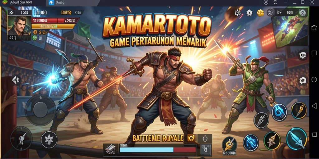 Gameplay seru KAMARTOTO dalam aksi pertempuran Battle Royale.