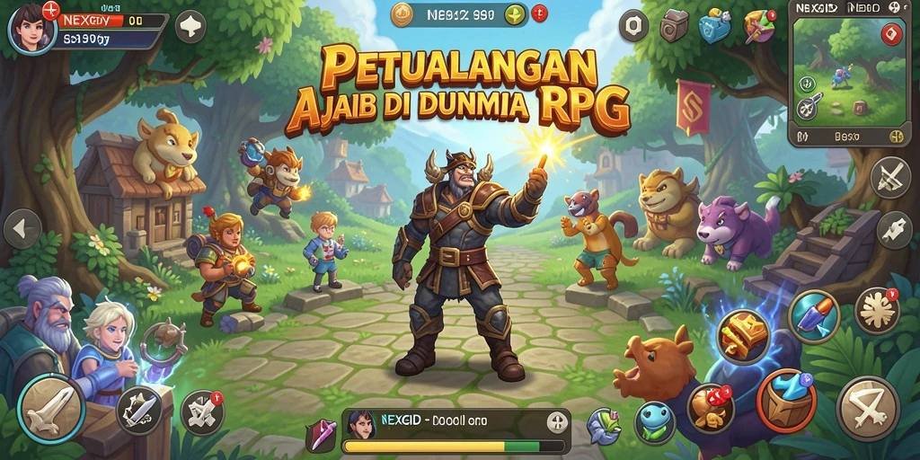 Tampilan gameplay NEXGID yang menakjubkan dalam dunia RPG.