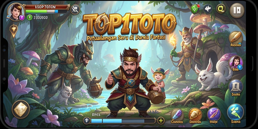 Tampilan gameplay seru di dunia fantasi TOP1TOTO.